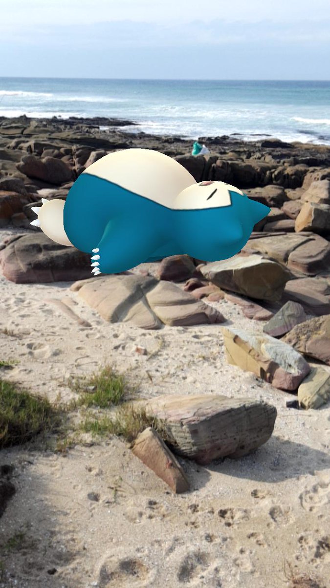 JarrydStander's tweet photo. @PokemonGoApp snorlax be chillin at the beach with me https://t.co/AjcXPOhTj8