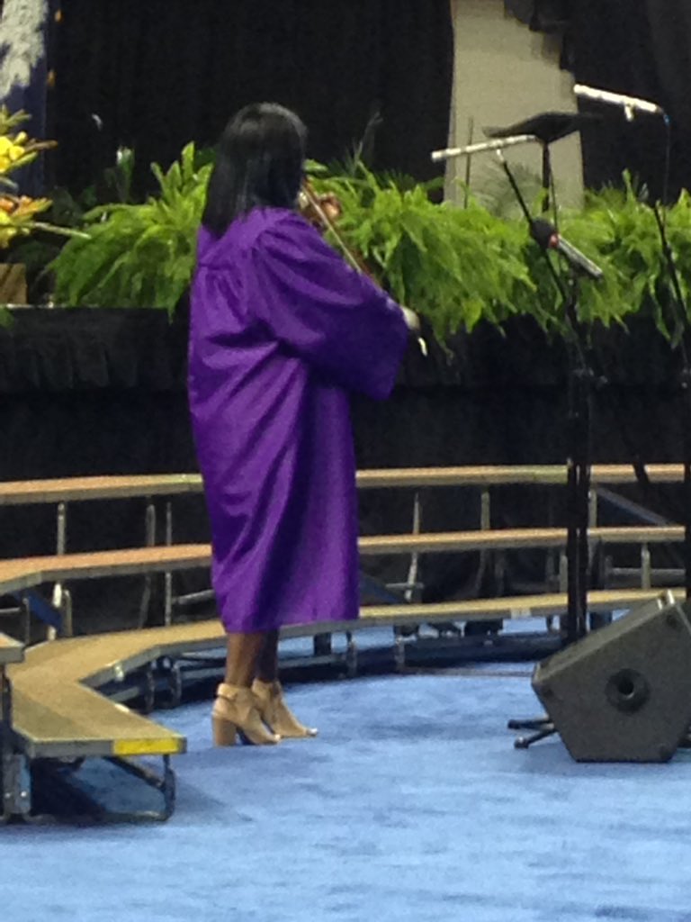 Congratulations to Kimari Farr senior class soloist! She did a great job today!