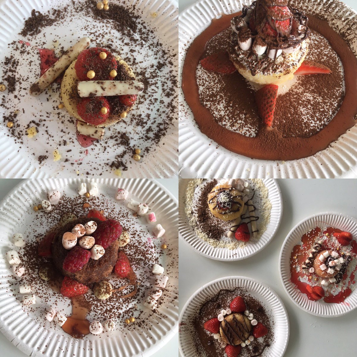 OLHSHomeEc's tweet photo. I am so, so happy with my S4 classes today. I have never seen them so focused and silent on a task! We were learning about decorating desserts and focusing on the visual element of Hospitality.  I overheard so many saying they were proud of themselves ☺️🍓 https://t.co/VcVudNHfPQ