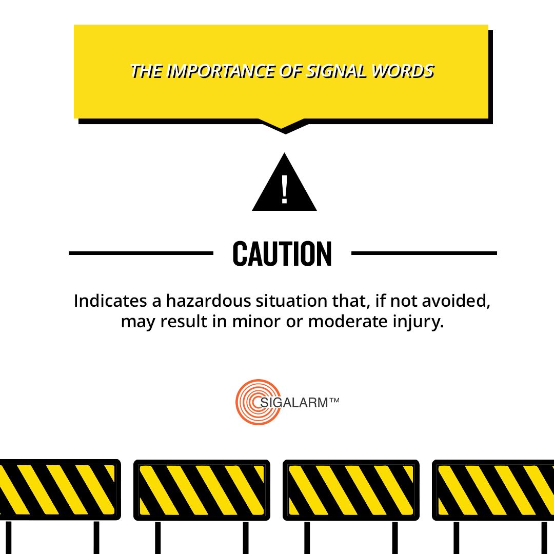 Sigalarm's tweet image. More on the #SafetySeries! Do not ignore #signalwords while working... it could just save your life! ⚠️️