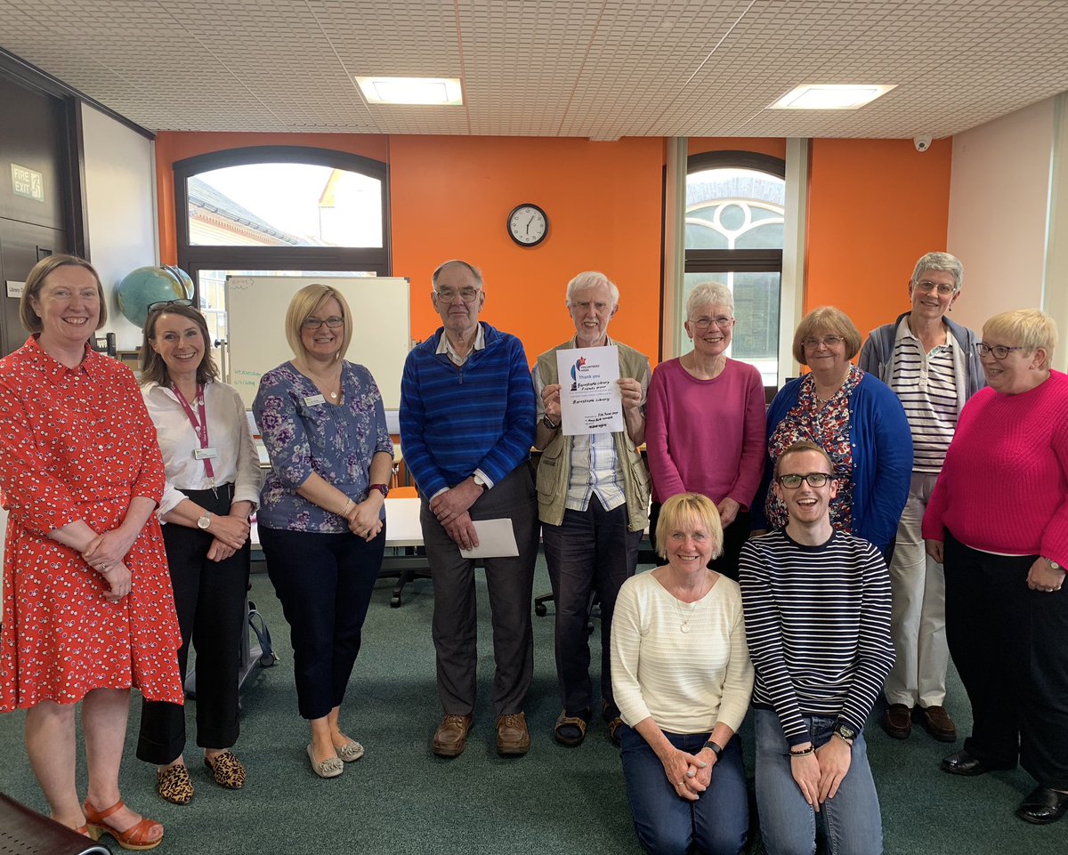I leave @BarnstapleLibr with a very full heart this evening. It was a real pleasure being at the BFG (Barnstaple Friends Group) AGM. Such fantastic community spirit, collaboration and mutual support. Thank you all! #VolunteersWeek #librarylife