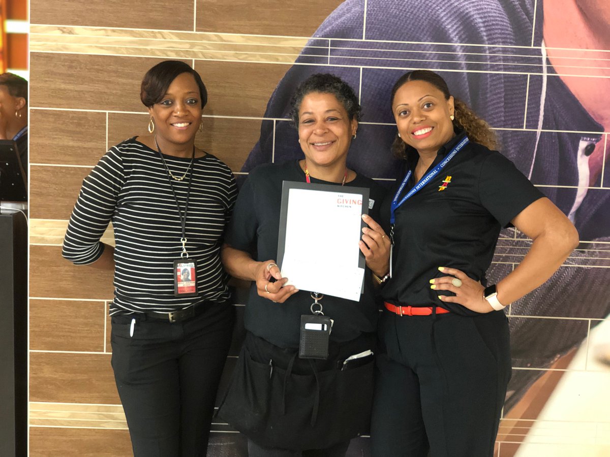 Thanks to #TheGivingKitchen for their continued support of our employees. April Young, Atlanta Airport BBP employee, received a matching grant from TGK today!