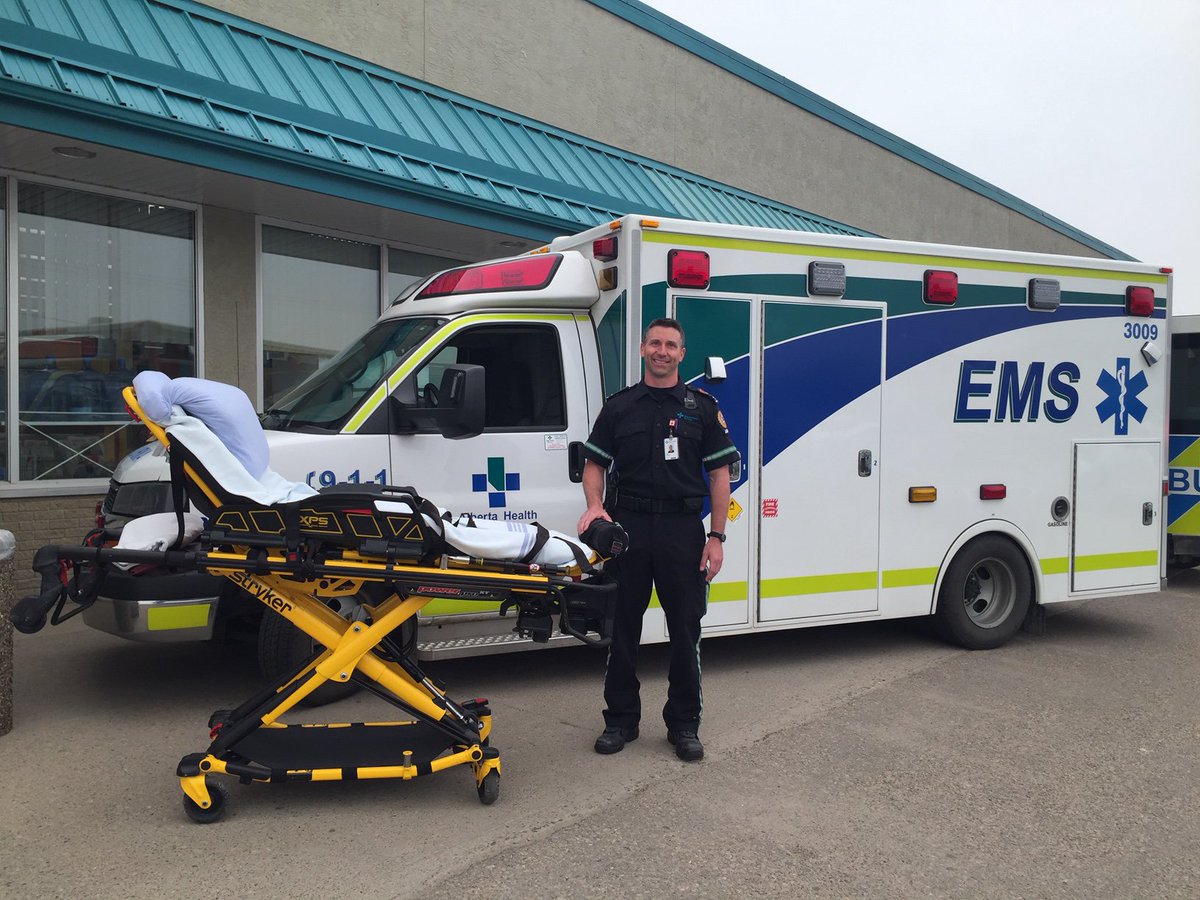EHS_Alberta's tweet photo. #yourEMS celebrating #psweek2019 at @sobeys in @CityofLacombe. We had a few of our fleet on site for guests to tour & learn about, and awesome practitioners available to chat with. Thank you for having us! @AHS_CentralZone. https://t.co/az9YlS0wSa