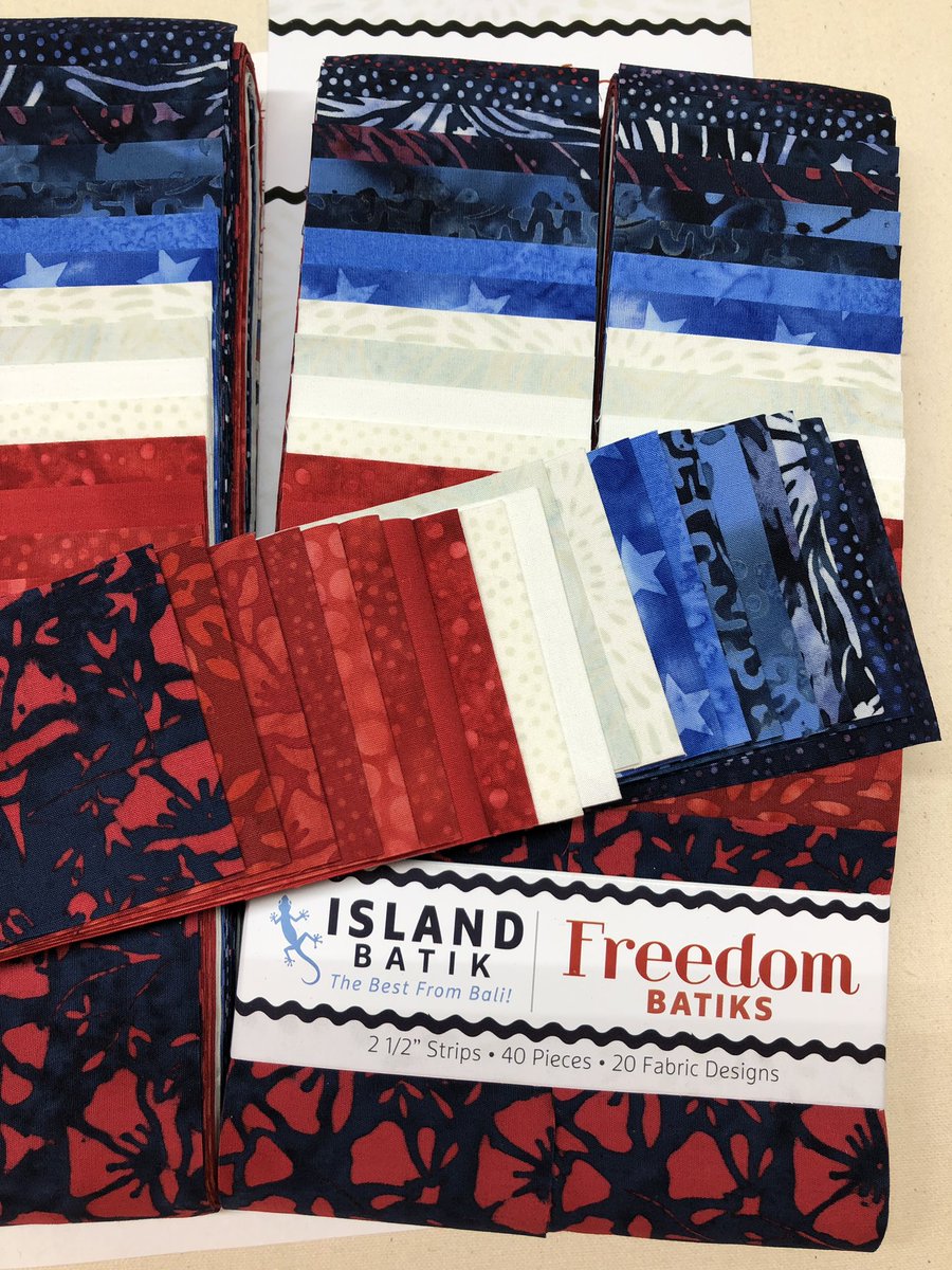 #islandbatik Freedom Collection. Check back in July for 2 #patriotic finishes using this collection. Great for #qov #quiltsofvalor #patrioticquilts #4thofjulysewing #holidaytablerunners #redwhiteandbluesewing c