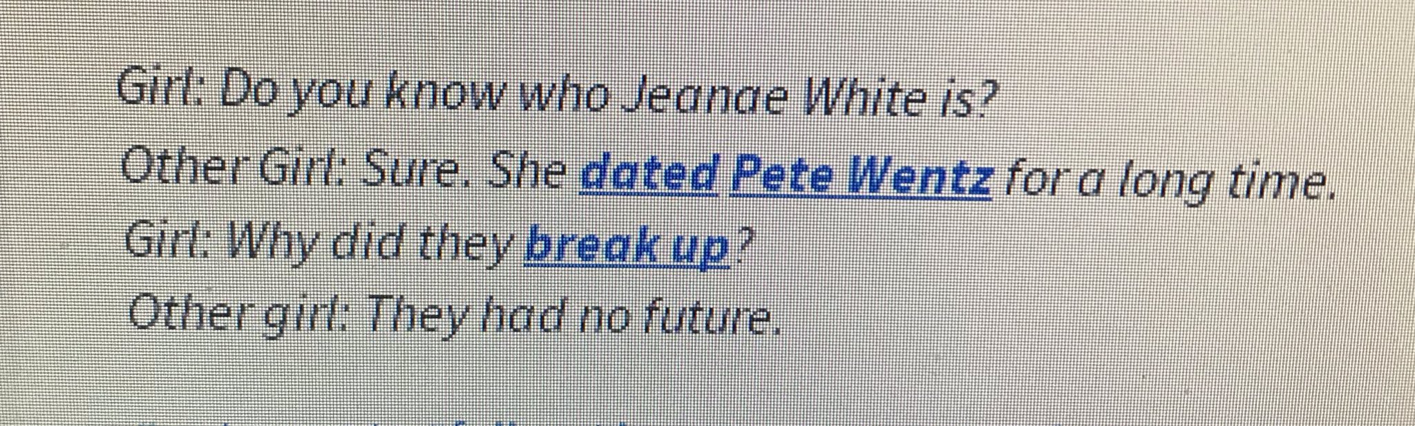 I laugh so hard whenever I see this... Happy Birthday Peter Wentz. 