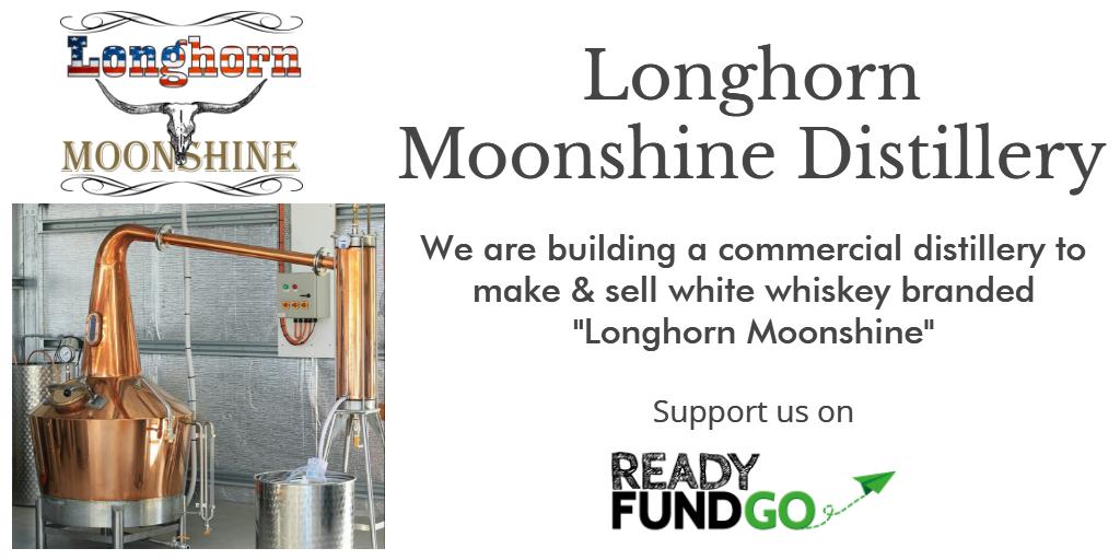 Crowdfundingrev's tweet image. Longhorn Moonshine Distillery readyfundgo.com/project/longho… #crowdfunding #Readyfundgo #whiskey #Moonshine #liquor #whiskeybar #distillery #spirits #bar