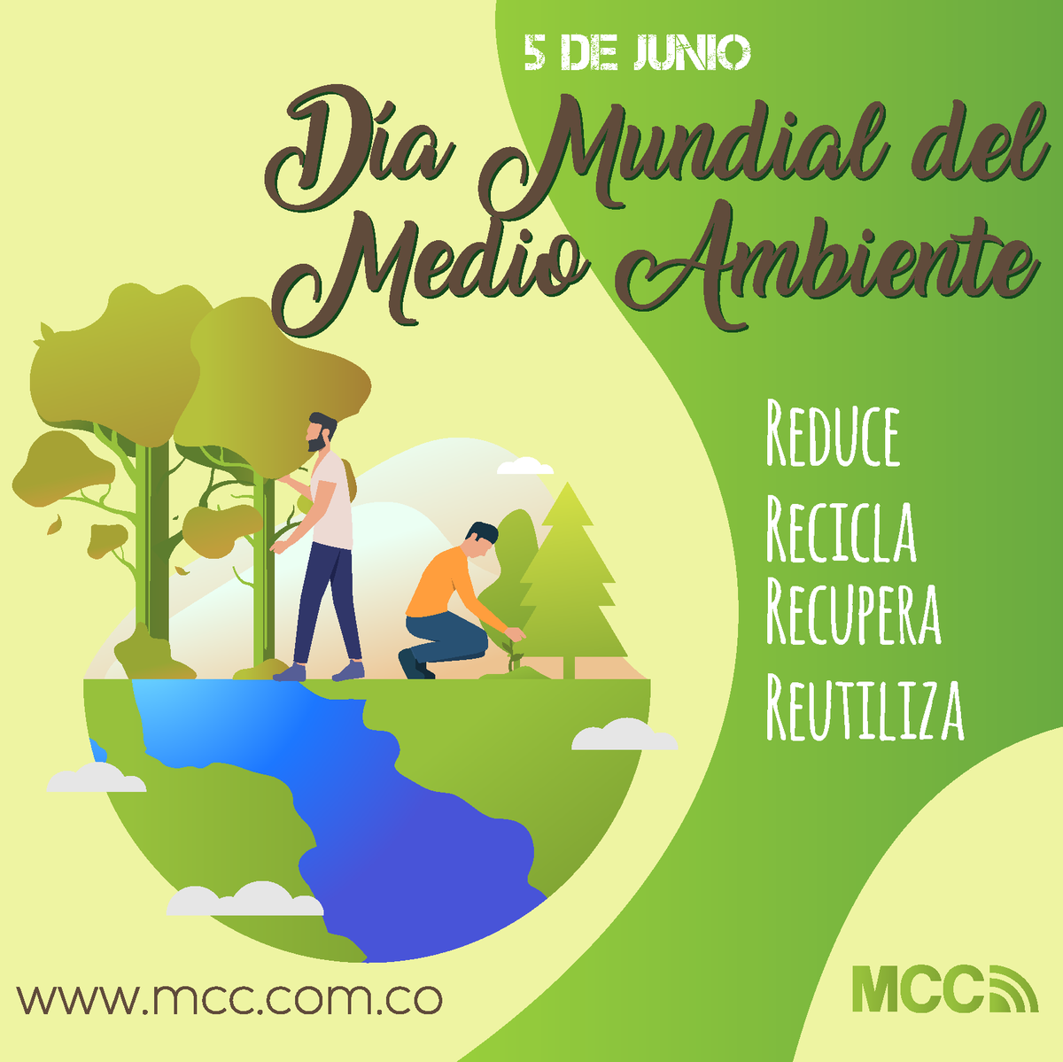 Mcc_Conecta's tweet image. Hoy es un día para recordar la importancia del cuidado al #MedioAmbiente.

#DíaMundialDelMedioAmbiente
