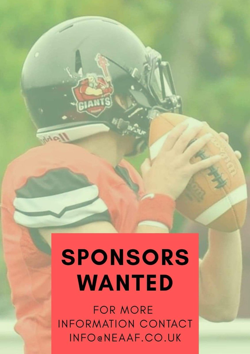 theneaaf's tweet photo. Building on a successful start to the season, our North East Academy Giants are seeking sponsors who are interested in supporting our youth and junior programmes for the rest of this campaign and beyond. If you're interesting in helping us #BuildTheClub, get in touch! https://t.co/U4sae6cT2U