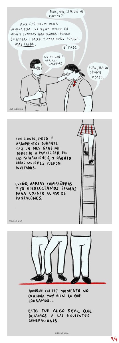 El #UniformeNeutro no va a elimiar la discriminación ni el acoso. Pero ahora sí entiendo lo que significan los pequeños pasos hacia la equidad.

Esto fue lo que viví en la secundaria.