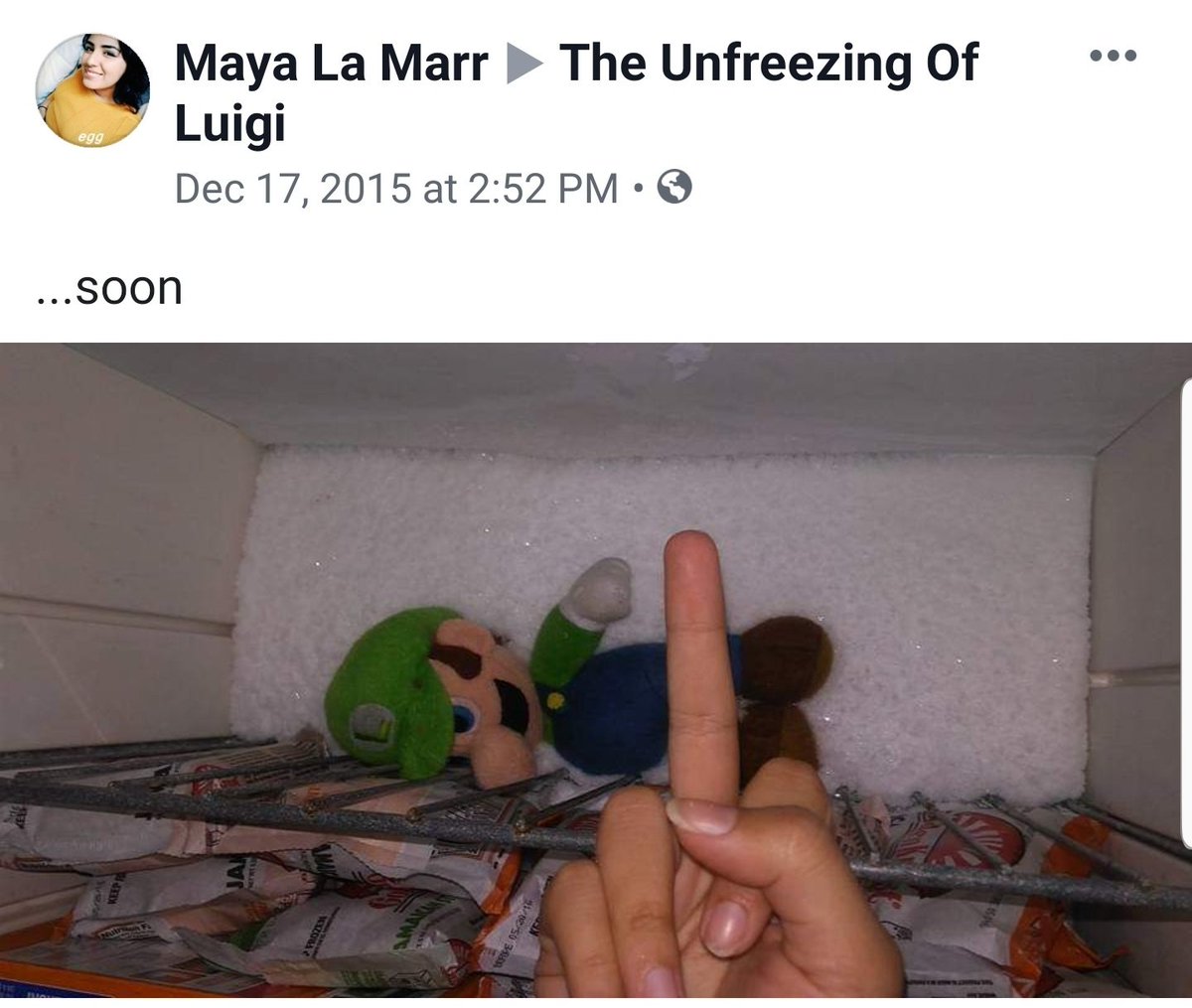 We also made a public event on FB, added my entire friend list, and posted the shenanigans as it progressed. You know, just in case we actually got possessed or killed by Luigi boi.