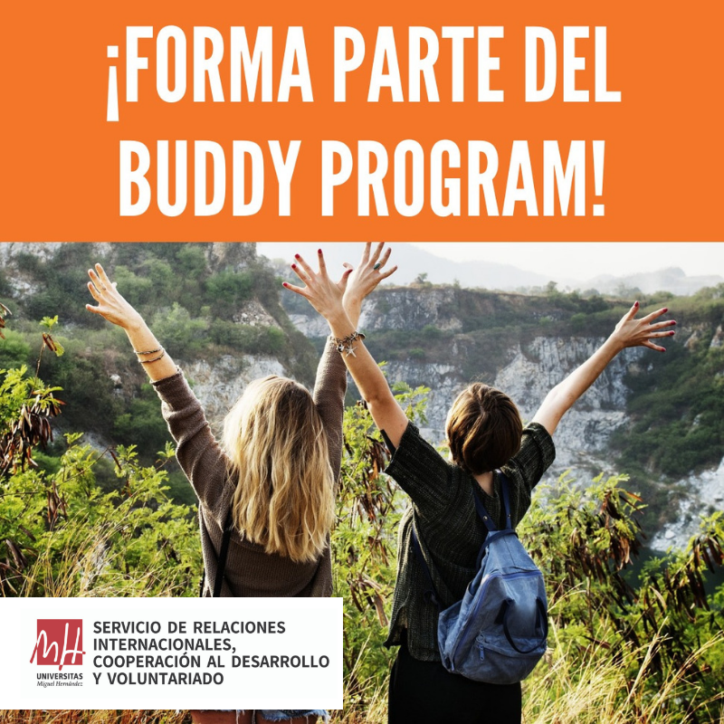 GlobalUMH's tweet photo. 🤔 🎓¿Te gustaría poder enseñar la @UniversidadMH y tu ciudad a gente nueva? 👯‍♂️👯  

Participa en nuestro #ProgramaBuddy para el curso 1019/2020 ➡️ https://t.co/iRFxP21bNm #IncomingUMH #UMHAbroad @cluberasmusumh https://t.co/tJoubWKKqT