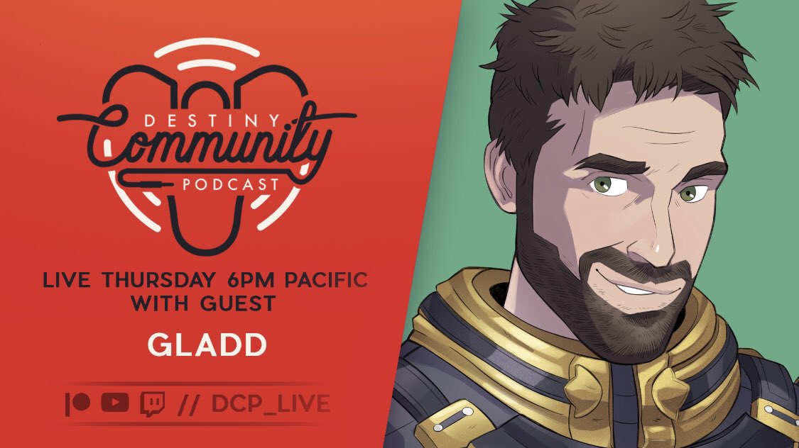 DCP_Live's tweet image. This week on the show we have a returning guest, a member of clan Redeem, Gladd! Excited to chat with him about the exciting raid race and Bungie’s reveal stream