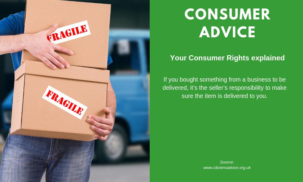 #Didyouknow: When purchasing goods, It's the sellers responsibility to ensure goods are delivered to you.  #consumeradvice #consumerrights