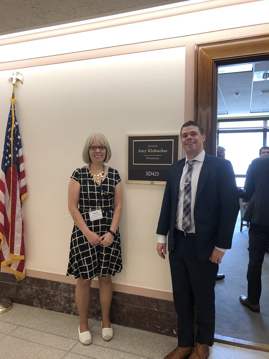 Very happy to meet with James Rocco of Sen. Klobuchar’s office to discuss issues in teacher preparation! A fellow math/compsci teacher! <a href="/mnacte/">MNACTE</a> #aacteww19 <a href="/SenAmyKlobuchar/">Senator Amy Klobuchar</a>