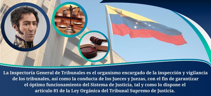 IGTaldia's tweet photo. #SabíasQue │La #IGT es el órgano auxiliar de la Sala Plena del @TSJ_Venezuela, de conformidad con lo dispuesto en el artículo 81 de la Ley Orgánica del TSJ. 

#SomosIGT ⚖️ 
#FelizSábado https://t.co/wxhO8DnuQ0