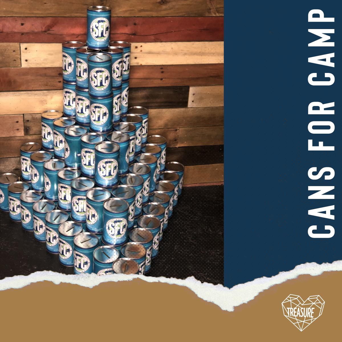 VDYM's tweet photo. Can someone say Cans for Camp! Bring two full SFC cans to camp and you'll get Chick-fil-A catered for a camp meal. You better start checking between your couch cushions cause camp is only a couple of weeks away! #cansforcamp #SFC2019 #vdymcamp19 #vdym https://t.co/bVO3KFCyua