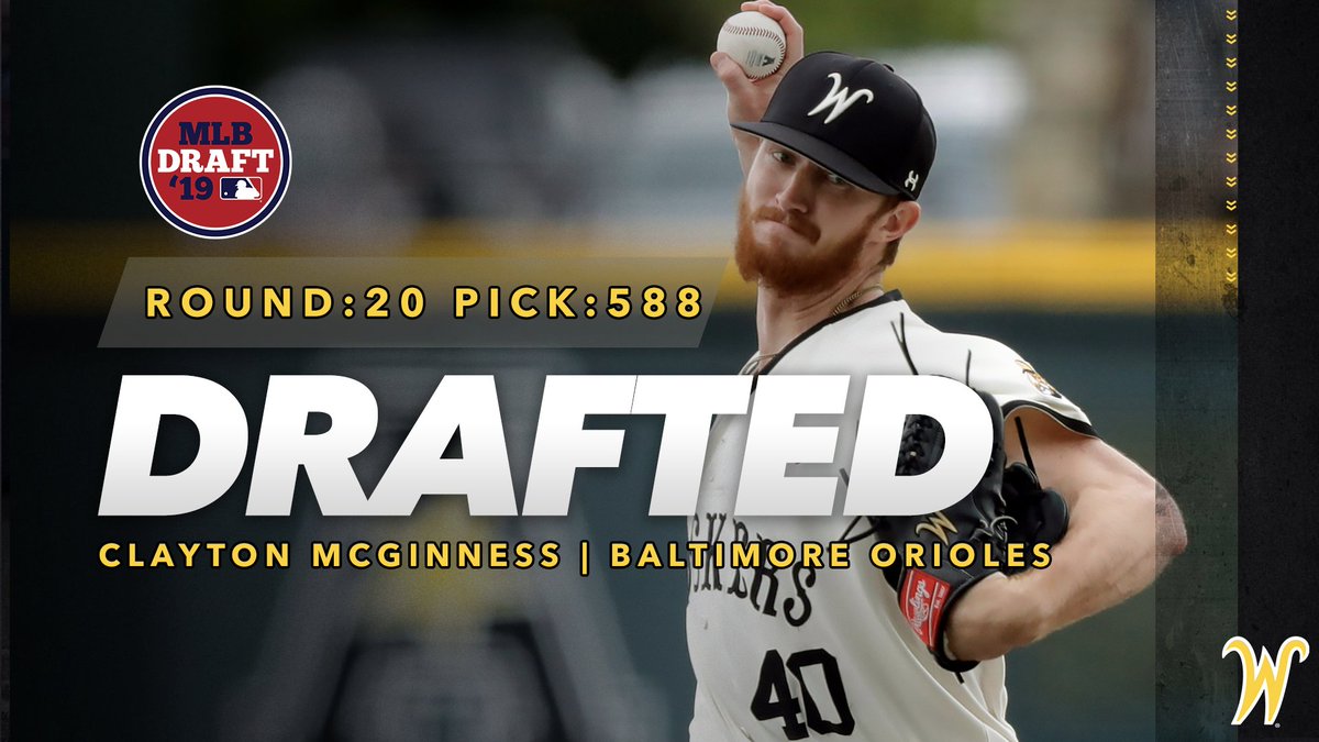 GoShockersBSB's tweet photo. Clayton McGinness has been drafted by the @Orioles in the 20th round of the 2019 @MLBDraft! Congratulations, Clayton! 

#watchus https://t.co/4vP5lMF5kk