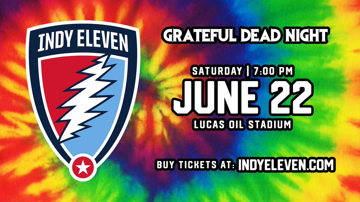 IndyEleven's tweet photo. 📰 NEWS | Calling all Dead Heads! We're teaming up with @GratefulDead to host a "A Grateful Evening" on Saturday, June 22.

📝The full story...➡️ https://t.co/hWGMxdi8cu

#HereToPlay | #IndyForever https://t.co/58Paq5xsC3