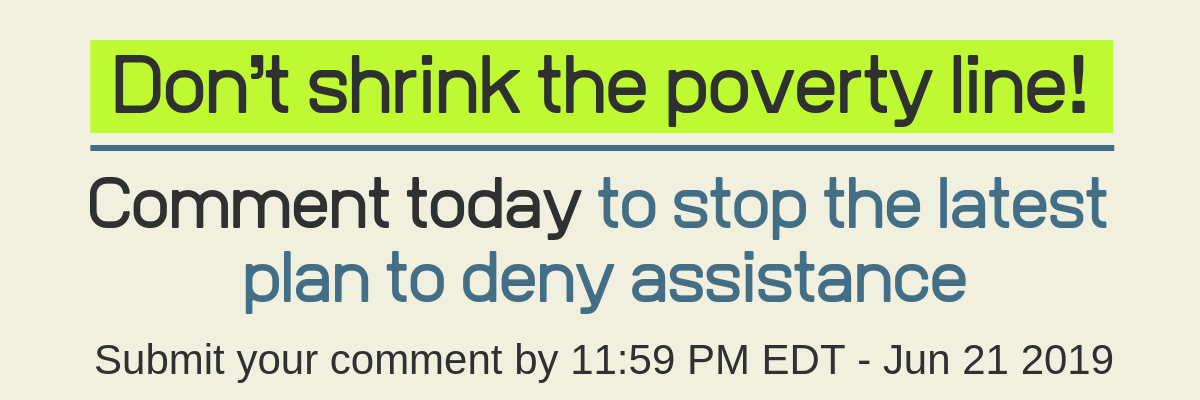 Budget4All's tweet photo. Shrink the Pentagon not the poverty line! Comment today to STOP Trump's latest plan to deny assistance. https://t.co/fer3sEnuMu https://t.co/9yCdUJg9iC