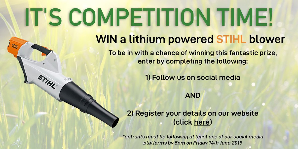 Fancy getting your hands on a FREE #STIHL blower? Simply FOLLOW us and register your details on our website ➡️ grassplant.co.uk/login

You've got until Friday 14th June to enter. GO, GO, GO! #Win #Competition #Giveaway