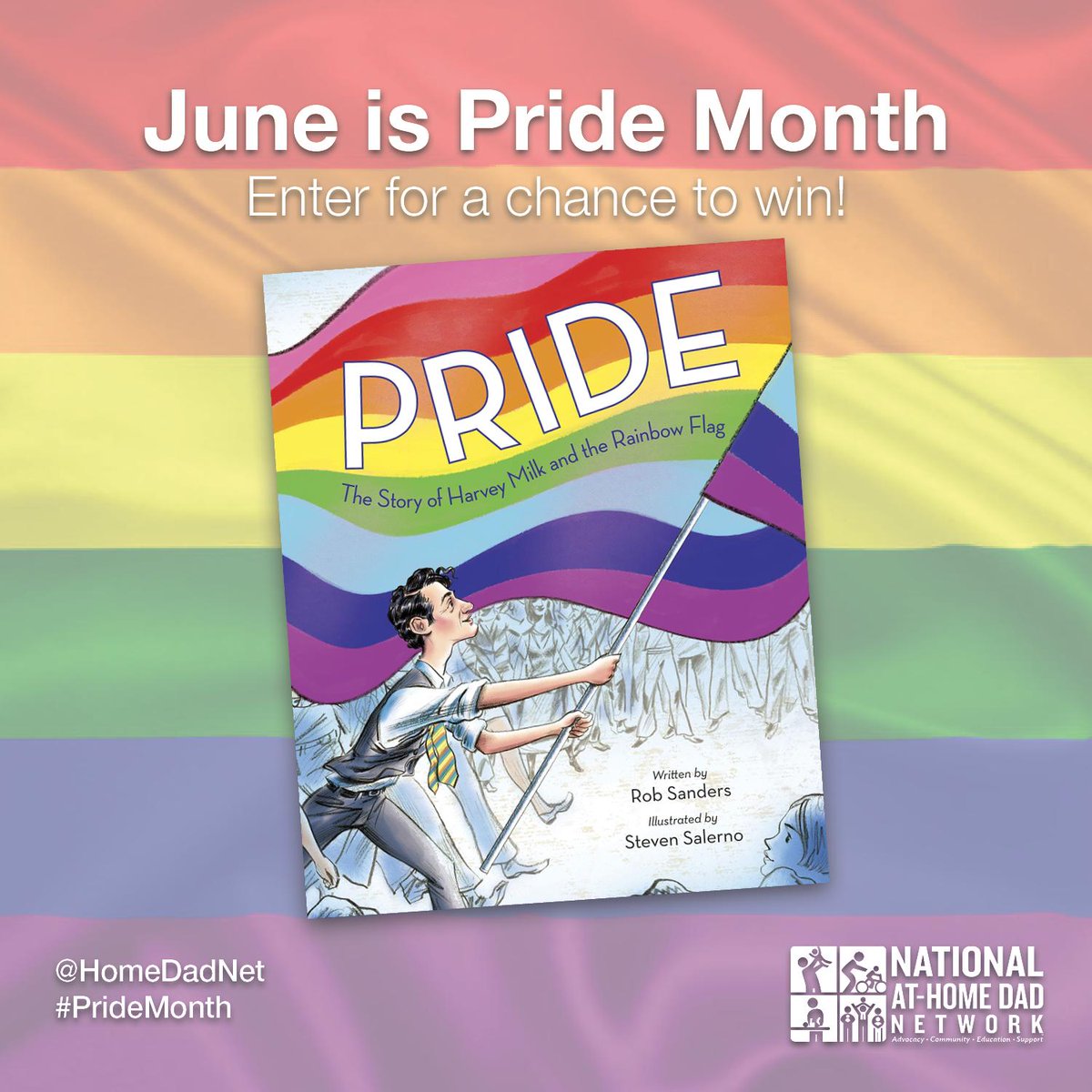 homedadnet's tweet photo. In Honor of National Pride Month we would like to raffle off a copy of this wonderful book. Enter to win by going to https://t.co/QVYEr2OB1B?
.
#Pride #LGBTQ #NAHDN #HomeDadLife #DadsDontBabysit #StayAtHomeDad #DadsMatterToo #SAHDLife #RobSanders #stevensalerno #books #prideflag https://t.co/7kXcP6G6QB