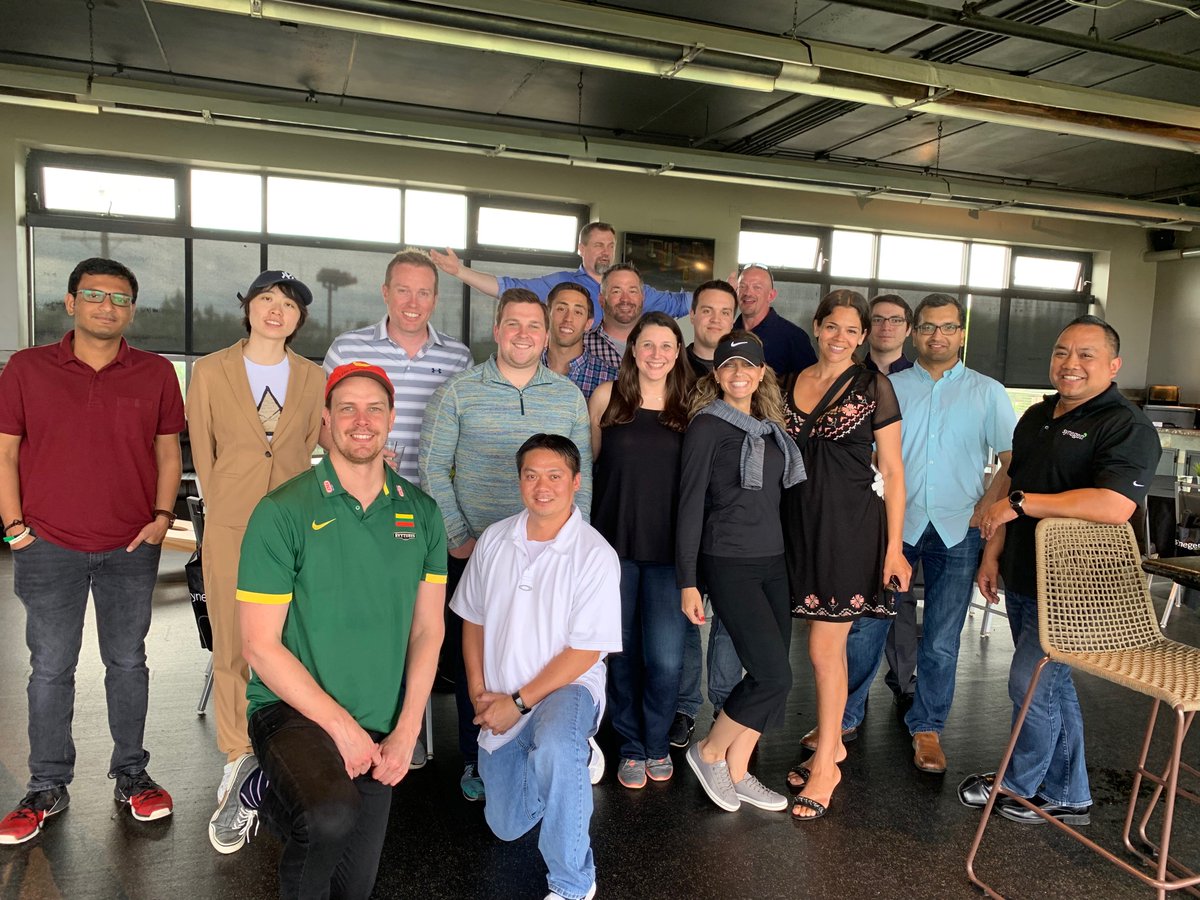 Synegen's tweet photo. #Synegen working hard and playing hard as we welcome 3 new team members. A PARfect day for some @Topgolf https://t.co/yxzZ8DklJU