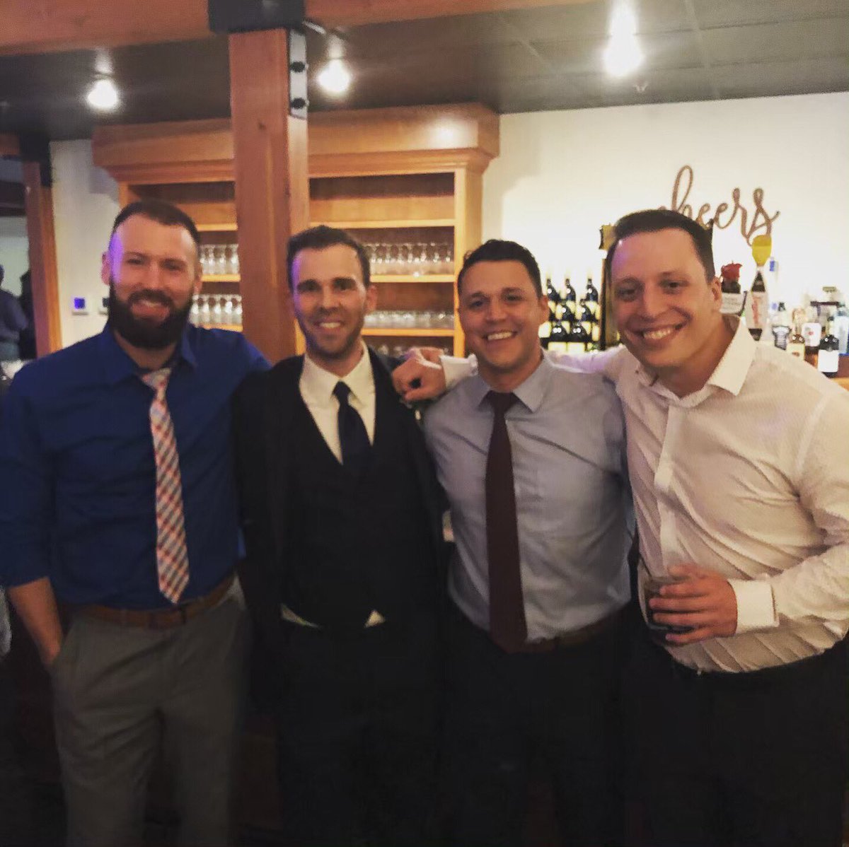 AndrewCHarrison's tweet image. Amazing weekend. So glad I could be there for @ehogue86 big day! Great to spend time with @SJRoady and @jyuel25 #happilyhogue #weddingseason #table14 #thereisdrinking #pianoman