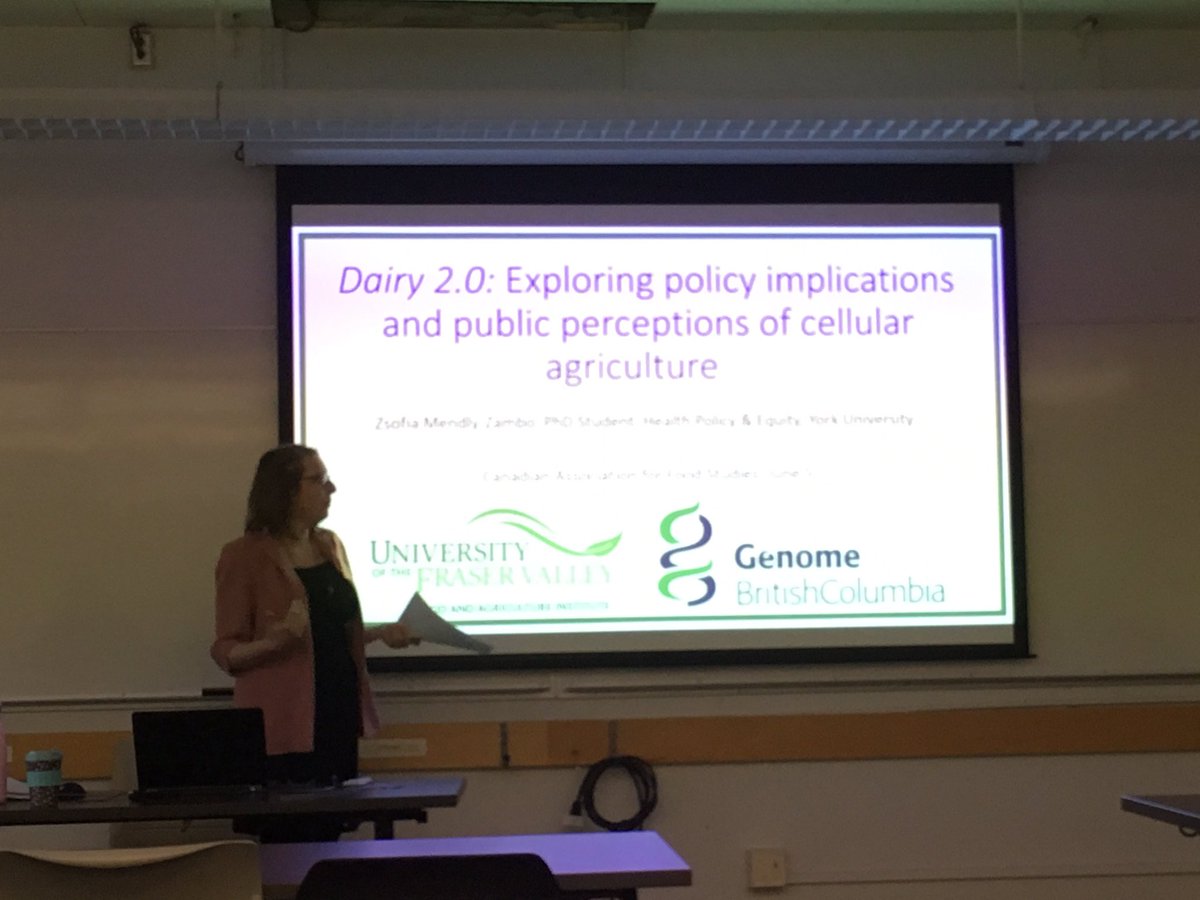 Our intrepid GRA @ZsofiaMZambo presenting on <a href="/UFV_FAI/">Food and Agriculture Institute @ UFV</a> work in progress this morning!