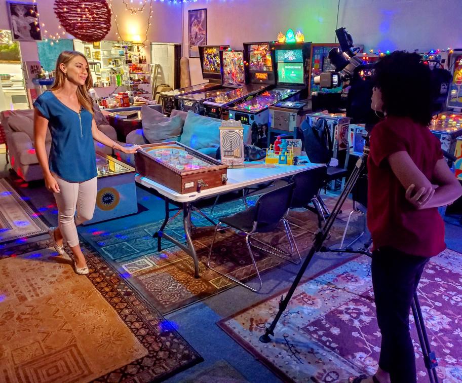 MysticKrewe's tweet photo. #wgno #newswithaTwist doing a feature on the #PinChurch Tonite at 5pm #nola channel 26. #pinball #neworleans #nola⚜️ #arcade #retro #retrogaming #vintage #oldschoolcool https://t.co/yszFvOQrAE