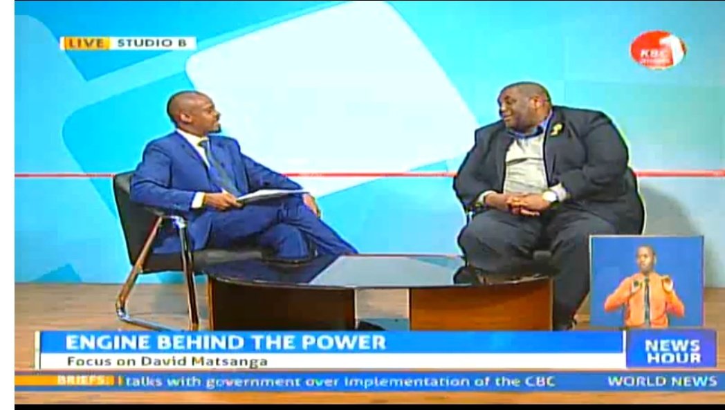 KBCChannel1's tweet photo. On #EngineBehindThePower tonight we focus on David Matsanga #KBCNewsHour ^CM https://t.co/PZL9GGSXdR