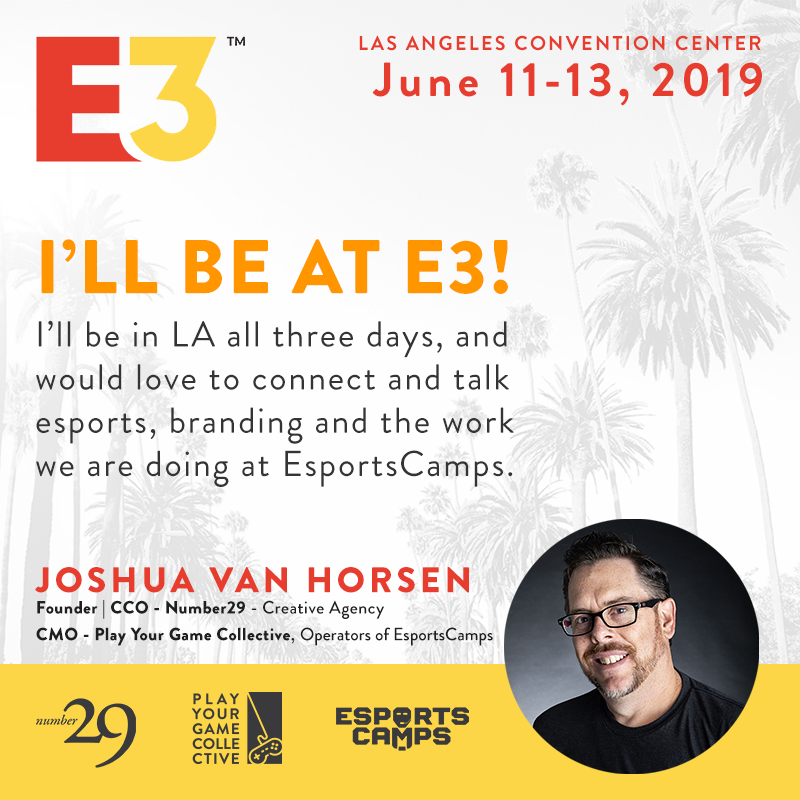 jvanhorsen's tweet photo. Going to be at #E32019 - I'd love to connect! Always down to chat about #Esports, branding, events, or just learning more about the projects you're working on. 

Depending on my coffee levels, I'm a pretty mellow guy, and love to meet new people in the industry. DMs are open https://t.co/9Vgat07Vdt