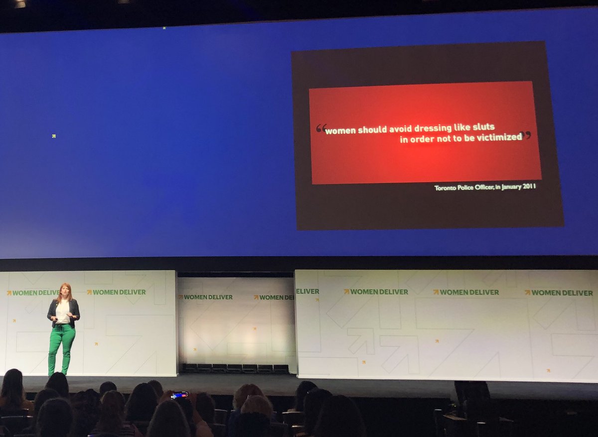 WomenDeliver's tweet photo. “There are words for sluts, bad girls, bad women in every language.” @heatjarvis on the destructive power of language &amp; how #SlutWalk reclaims it. We believe in #thepowerof “bad girls” — they’re pushing the envelope &amp; accelerating progress! 🙌 #WD2019 https://t.co/1SxxXcSTjA