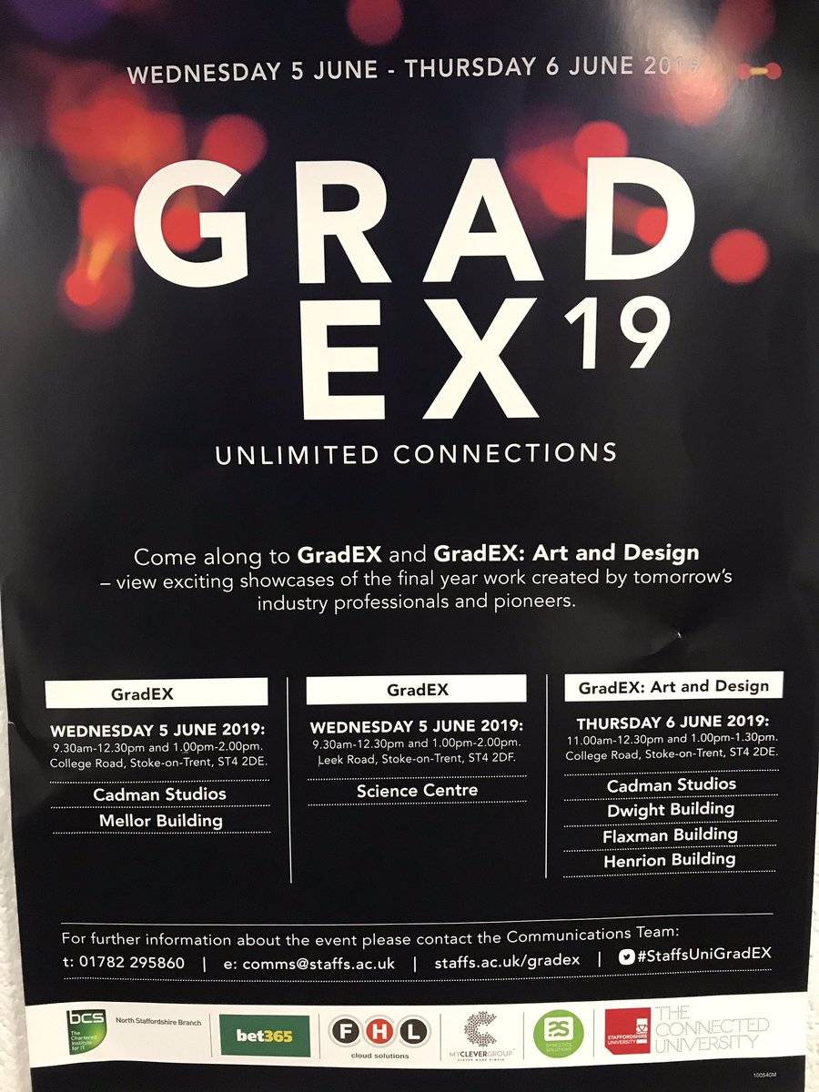 ProfVish_M's tweet photo. #GradEx19 has been an excellent opportunity to engage with employers,stakeholders &amp; students @StaffsUni Well done to all students and congratulations to all prize winners @BusinessStaffs it was a fantastic day #buzz #ProudtobeStaffs #graduateattributes huge thanks to all judges https://t.co/VLJRr1nekP