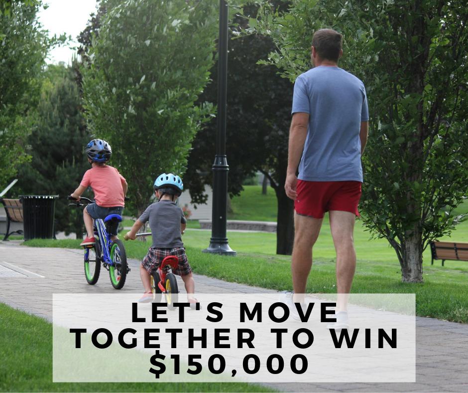 cityofkamloops's tweet photo. #Kamloops has a chance to win $150,000 &amp; we need your help! Tag a friend on this post &amp; invite them to join you in @ParticipAction’s #CommunityBetterChallenge. You’ll both have a chance to win prizes from @PLAYKamloops. Sign up &amp; log your movement mins: https://t.co/yDGKgo0NCx https://t.co/F14ZBdCgPs