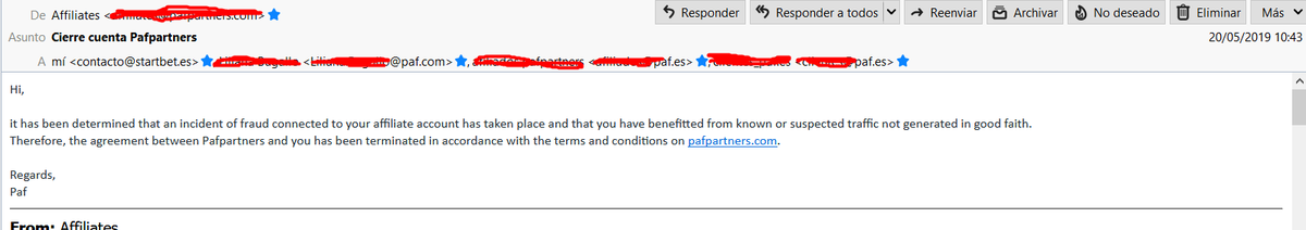 startbet1x2's tweet image. @Paf_esp nos consta que nos habéis cerrado la afiliación por que os lo ha pedido el CEO de @888sport_es @pazi72 . Os habéis inventado que la habéis cerrado por fraude cuando este año no hemos enviado ni un solo usuario. Os llegara el Burofax esta semana. #pafestafa #888estafa