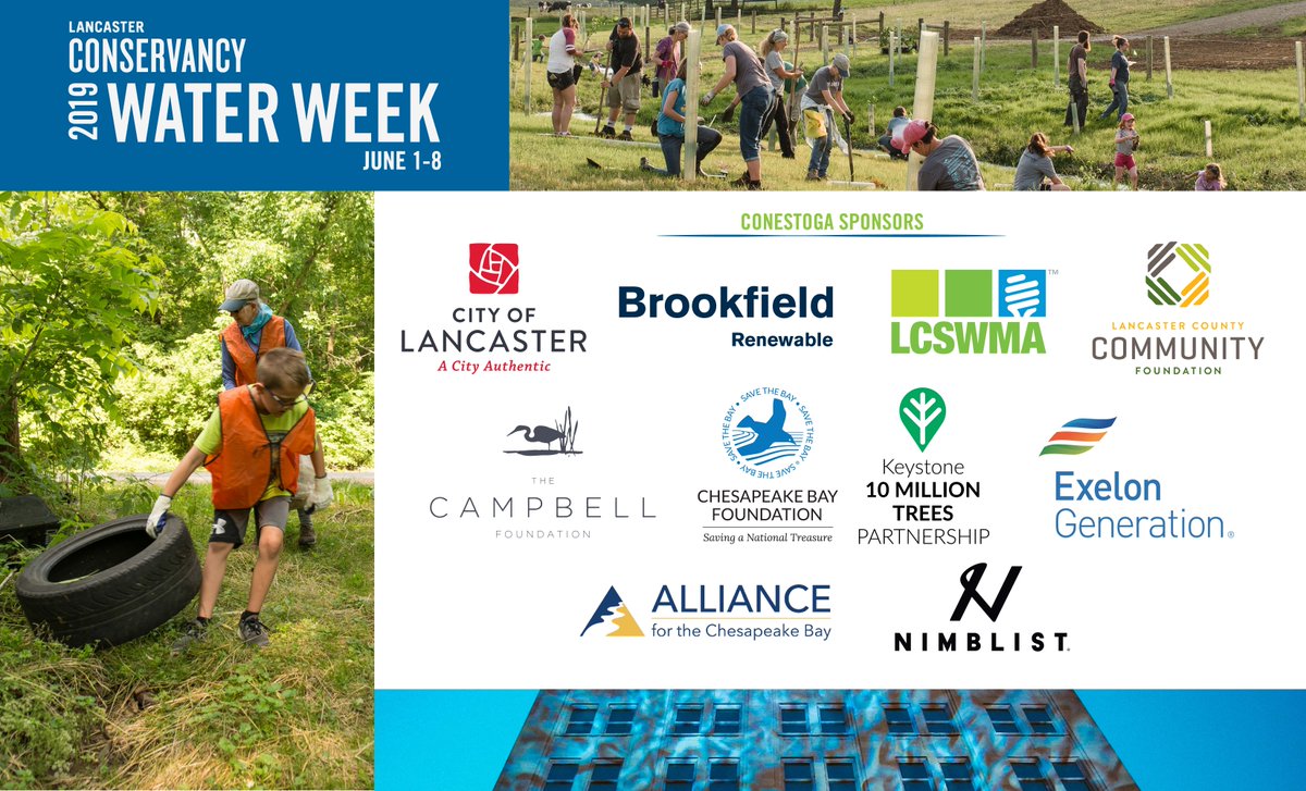 Our Conestoga Level sponsors know how to celebrate  and protect our over 1,400 miles of streams and rivers in Lancaster County! We are so grateful for their incredible support of #LancasterWaterWeek! 🙌