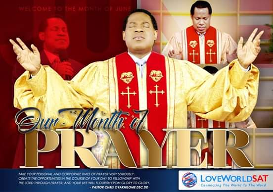 GGN_GLORIOUS's tweet photo. The Month of June has been declared by the Man of God Pastor Chris, by the inspiration of the Holy Spirit, as our 🙏Month of Prayer🙏 https://t.co/RLX9WYmcfW