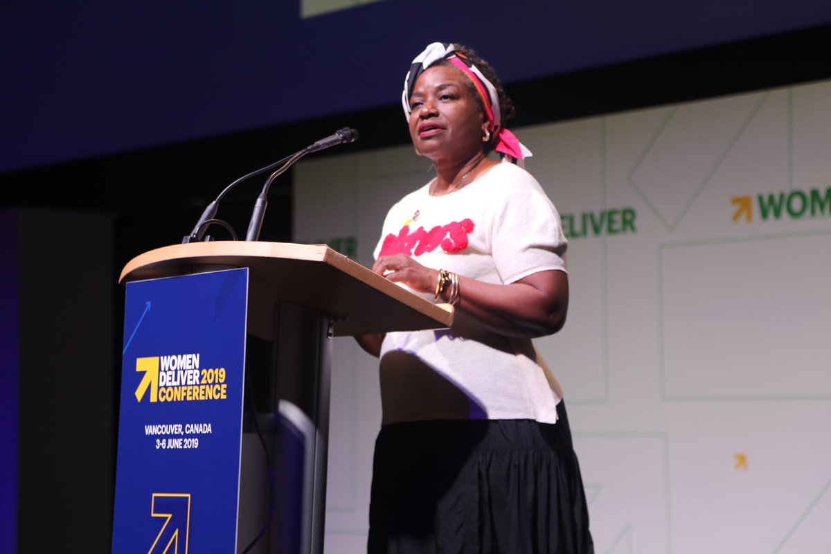 UNFPA's tweet photo. “Around the world, a chorus of women’s voices is rising and saying: 
#TimesUp, #SheDecides, #MeToo!”

— Dr. Natalia Kanem @Atayeshe, UNFPA Executive Director, speaking on the @WomenDeliver plenary stage about #ThePowerOf women’s collective voice and strength ✊🏽✊🏻✊🏿

#WD2019 #SRHR https://t.co/dyM3RbyenR