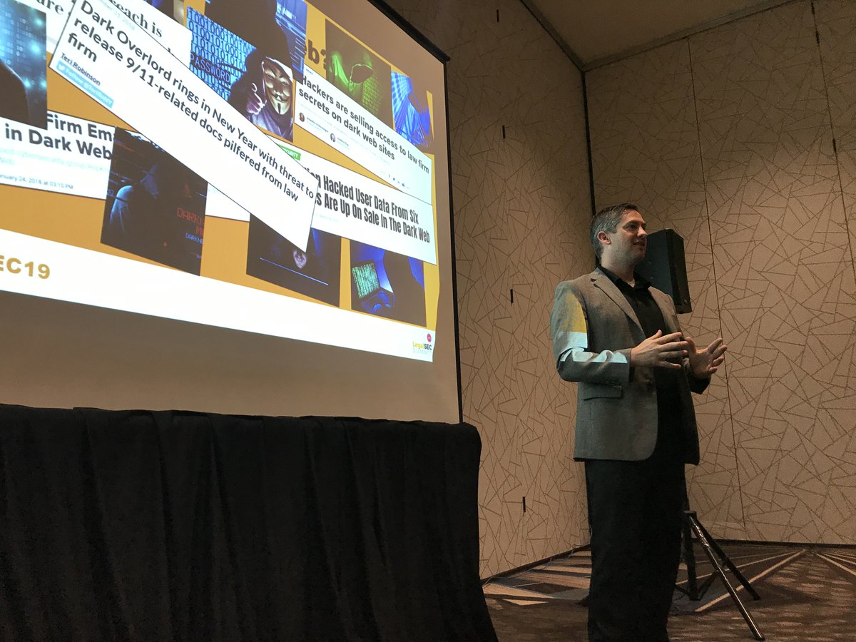 _braintrace's tweet image. Aaron Sherman, Senior Director of Cyber Threat Intelligence for Braintrace, speaking on Email Risks and Remedies 2.0 and Threat Intelligence at ILTA LegalSEC Summit 2019.
#braintrace #LegalSEC #WeAreILTA #lawfirmsecurity