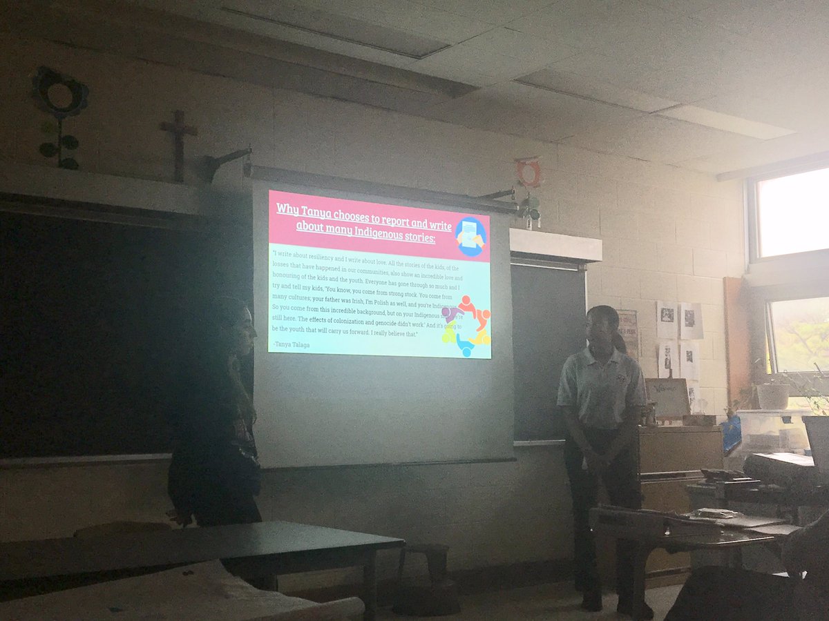 It is #indigenouseducationweek and it is inspiring to see my students final projects supporting an indigenous renaissance. Today we connected the characters in our novels to the real life hero’s like <a href="/TanyaTalaga/">Tanya Talaga</a> <a href="/powwowcafe/">Pow Wow Cafe</a> <a href="/tearafraser/">Teara Fraser</a> <a href="/cheekbonebeauty/">Cheekbone Beauty  💋</a>