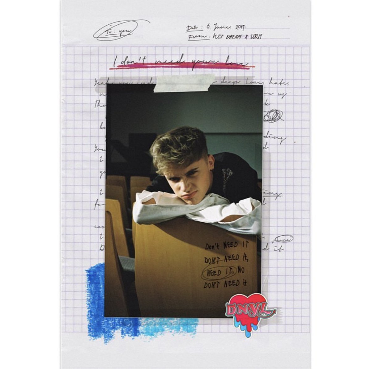 HRVY's tweet photo. don’t need your love .... out tomorrow 10am @NCTsmtown_DREAM 💔 https://t.co/1OdOh5fp49