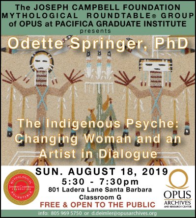 opusarchives's tweet photo. Very excited to announce our summer Mythological RoundTable! Join us for "The Indigenous Psyche: Changing Woman and an Artist in Dialogue" w/ Odette Springer ,PhD on August 18th. Save the date! ๐โ๏ธ @PacificaAlumni @PacificaPost #opusarchives #myth #jcf #roundtable #changingwoman https://t.co/p9523gtnDW