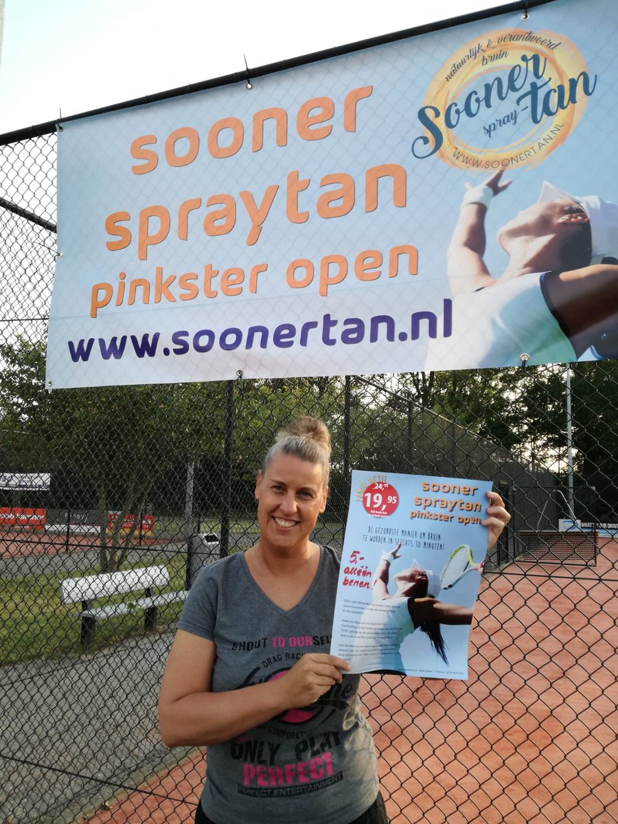 TCO1957's tweet photo. Eerste tanning gedaan tijden Sooner Spraytan Pinkster Open. Wie volgt??Kijk voor de messcherpe aanbieding op onze website https://t.co/5qILgzYgPH https://t.co/0FfIg0lVNH