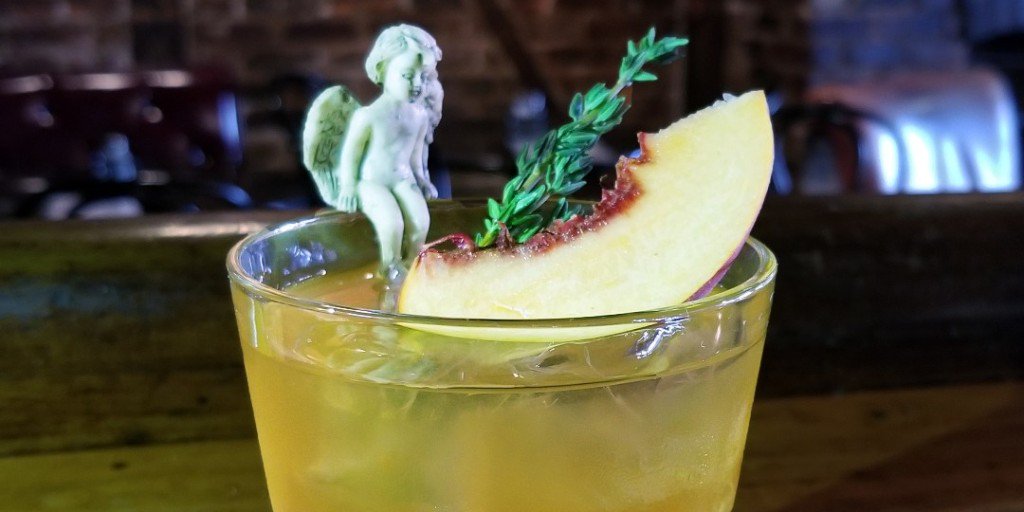 BackspaceNola's tweet photo. Whatever happens later, just Blame It on the Voodoo. #nola #bar #backspacebar  #cocktails 

▪Peach Tea Infused Bourbon 
▪Peach Jam 
▪Amaro Nonino https://t.co/RqdTnxO83A