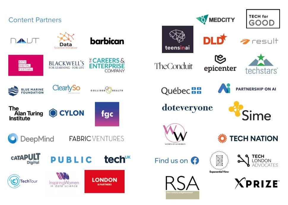 THANK YOU to our awesome Content Partners as we gear up for #CogX19 The Festival of All Things AI and Emerging Technology taking place on 10-12 June in London's King's Cross @cognition_x #knowledgequarter #SDGs #ai #ml #London #LondonTechWeek #ltw19  💪🏾🚀⚡