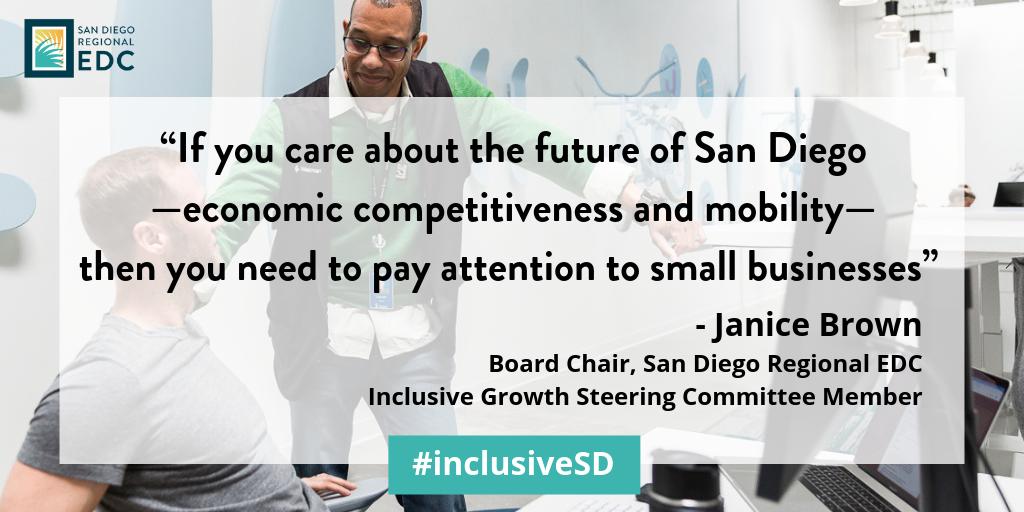 Equipping small businesses to compete = a stronger San Diego. Here’s why: smallbiz.inclusiveSD.org #inclusiveSD