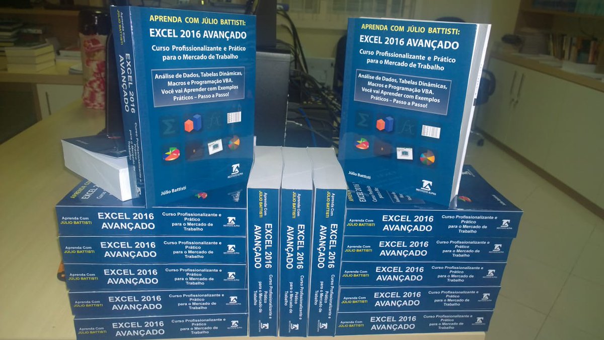 juliobattisti's tweet photo. ELE CHEGOU - MEU 61º LIVRO!
Todos os detalhes, de uma Super Promoção de Lançamento em:
https://t.co/cuAC73jC8x
#ExcelAvancado #Excel2016Avancado #CursoExcelAvançado #VBA #CursoVBA https://t.co/s44DolrQx9