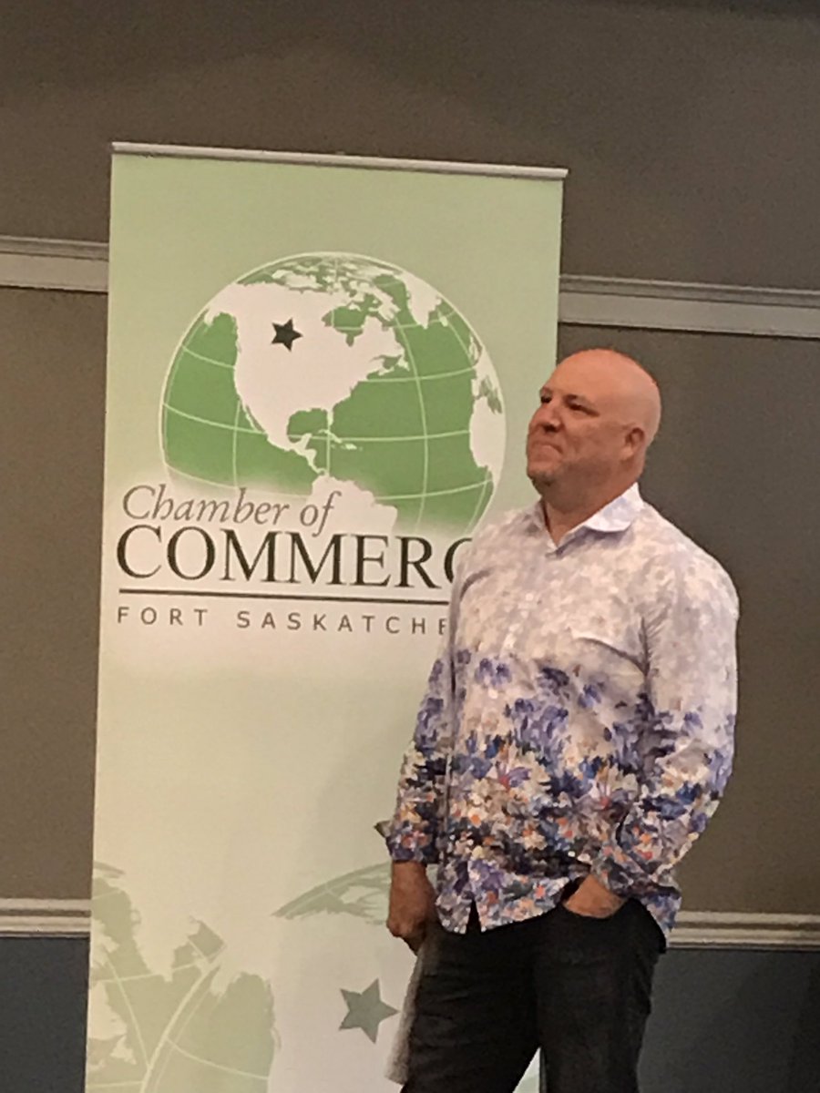Chris Sisson of <a href="/superior_show/">Ottone Bocca-Cundari</a> keynote speaker @FtSaskChamber meeting concludes his story with the words “If there is one message I can leave you with, it is remember the value of relationships.” Powerful words!  Thank you for sharing your story &amp; doing business in <a href="/CityFortSask/">City of Fort Sask</a>