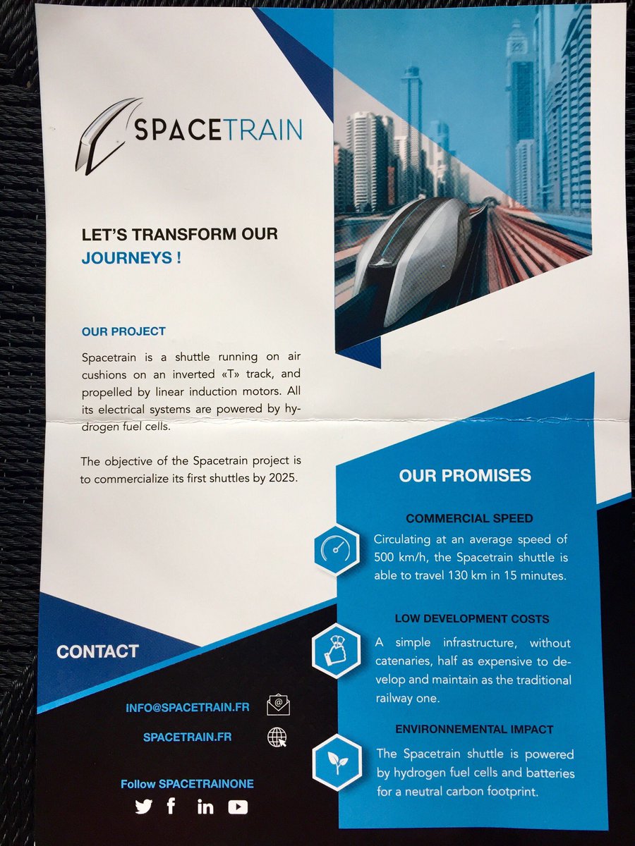 Découverte de <a href="/SPACETRAINONE/">SPACETRAIN</a> 🤩navette #zéroémission à l’air libre pour le #transport périurbain : une #innovation pour #décarbonner #métropoles &amp; #villes moyennes 👉 courez voir son prototype <a href="/salondubourget/">Paris Air Show</a>