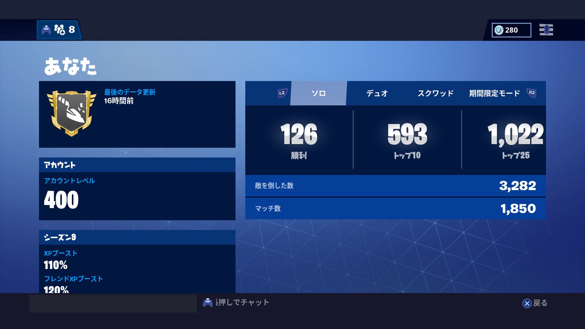 ミント フォートナイト 気が付いたらもうアカウントレベル400になってた トップ25も1000回超えてるしw Ps4share Fortnite フォートナイト